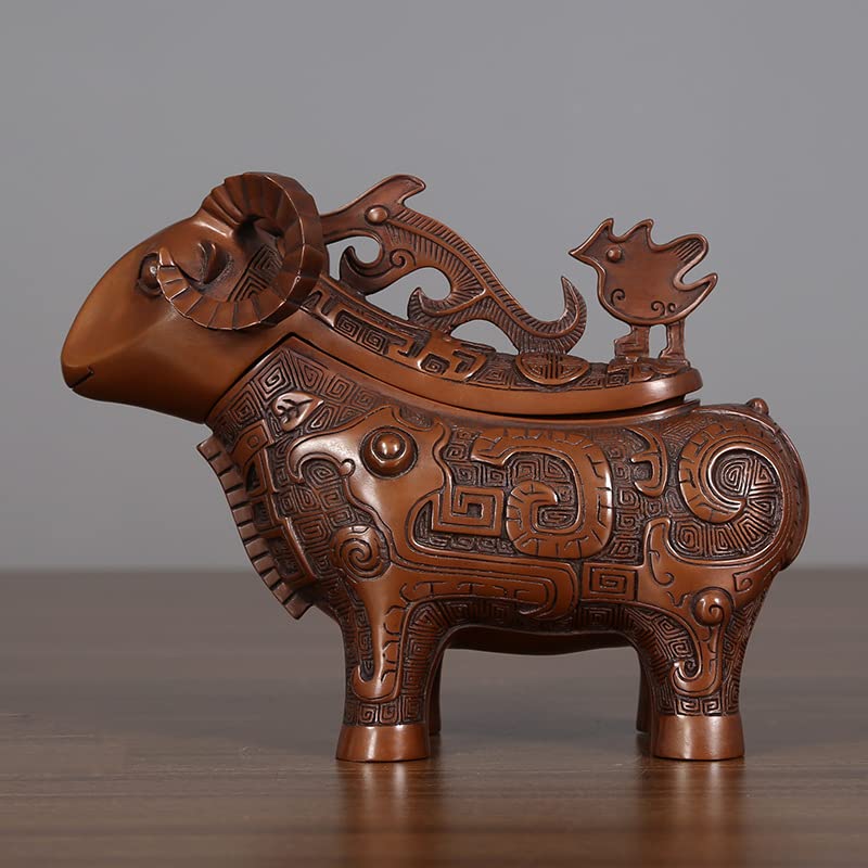 Amazon.co.jp: MOZART 銅の羊の装飾品銅の羊は羊の功を尊重します鳳凰